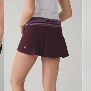 Lululemon Pace Rival Skirt II *4-way Stretch Bordeaux Drama Burgundy size 6